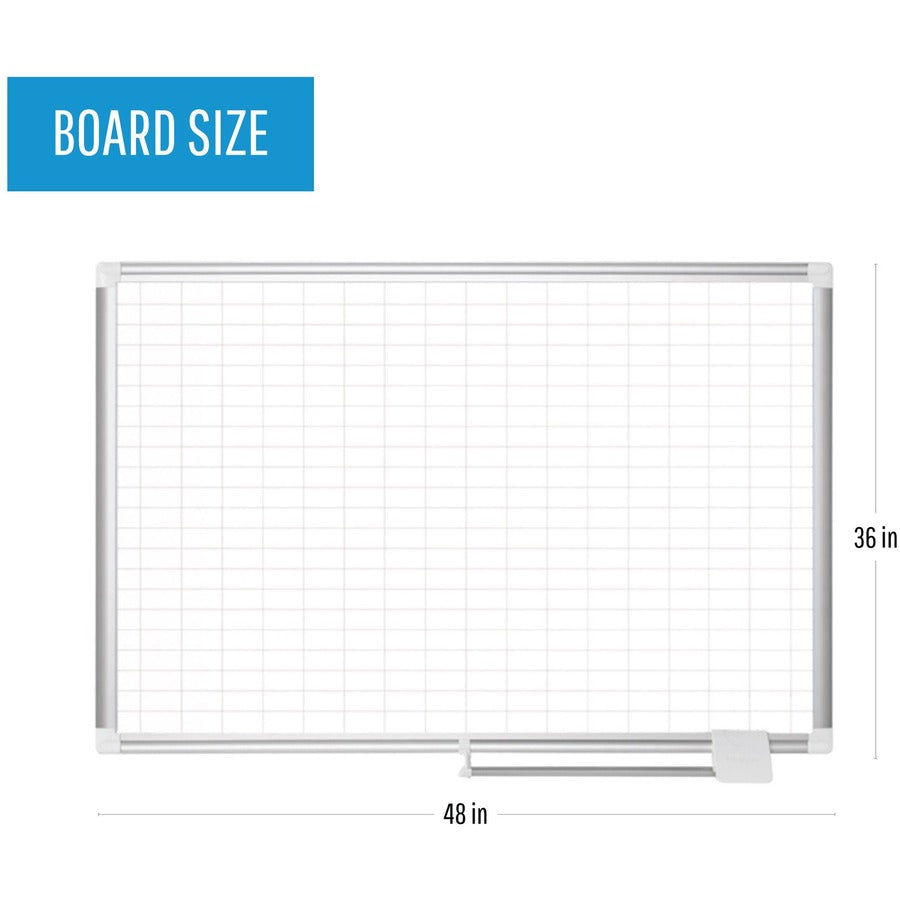 MasterVision 2" Grid Magnetic Gold Ultra Board Kit
