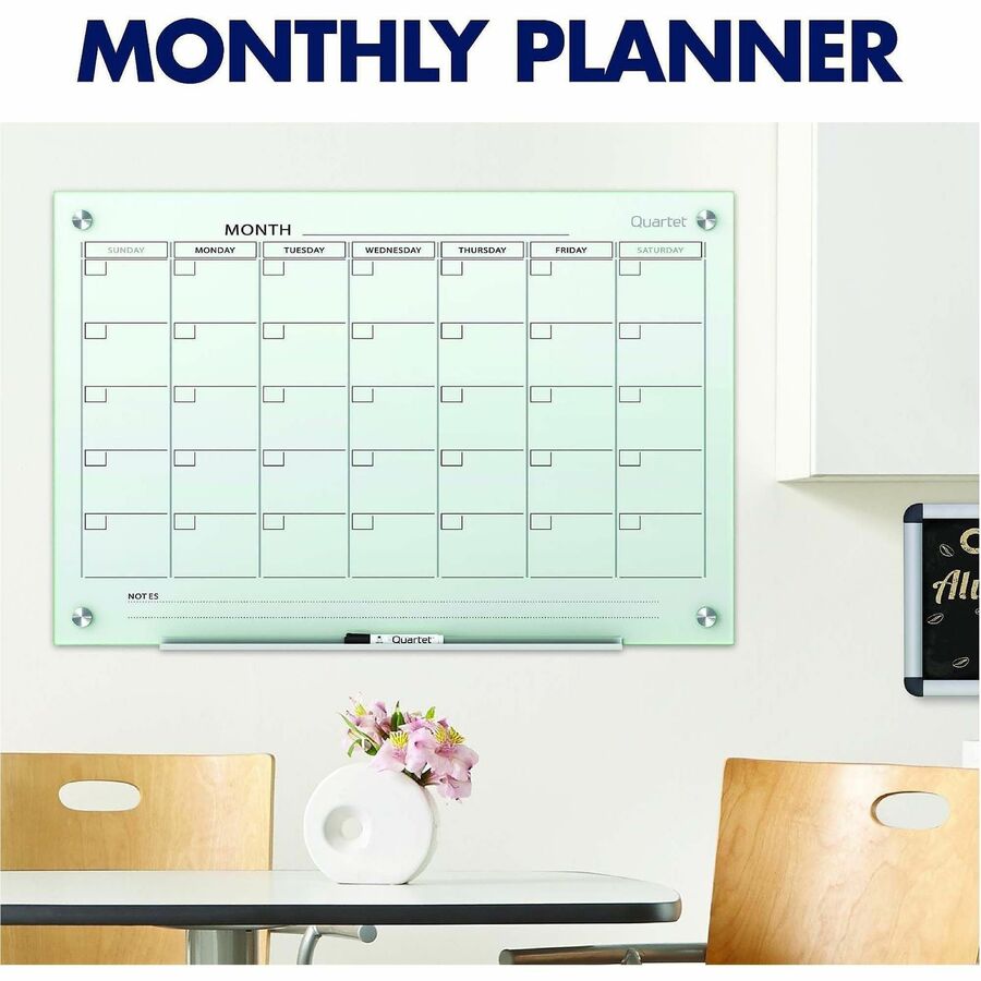 Quartet Infinity Glass Glass Dry-Erase Calendar Board