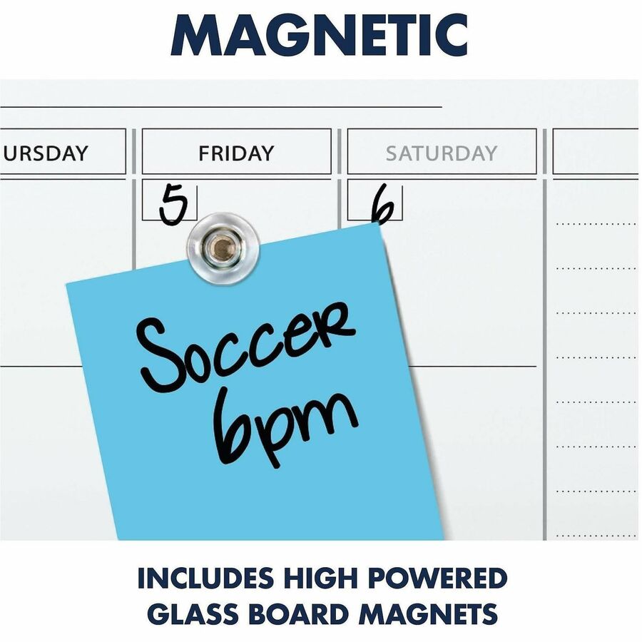 ACCO Glass Magnetic Calendar Board