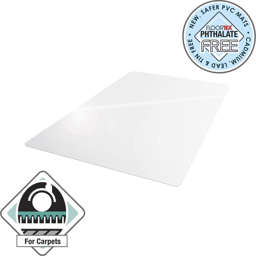 Floortex Computex® Anti-Static Standard Pile Carpet PVC Rectangular Chair Mat