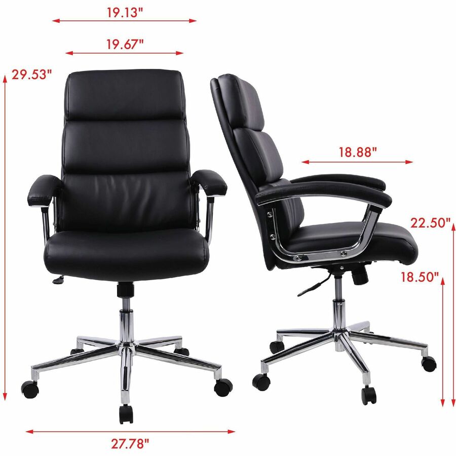 Lorell Vuelo Modern Bonded-Leather Office Chairs