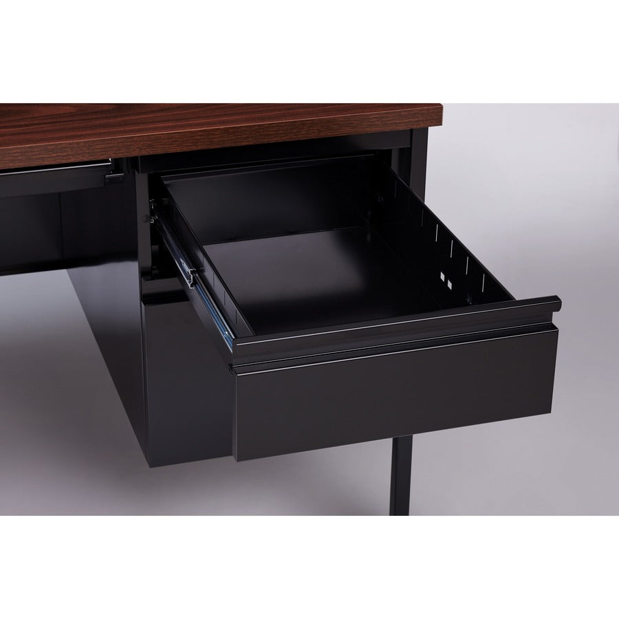 Lorell Fortress Series Double-Pedestal Desk