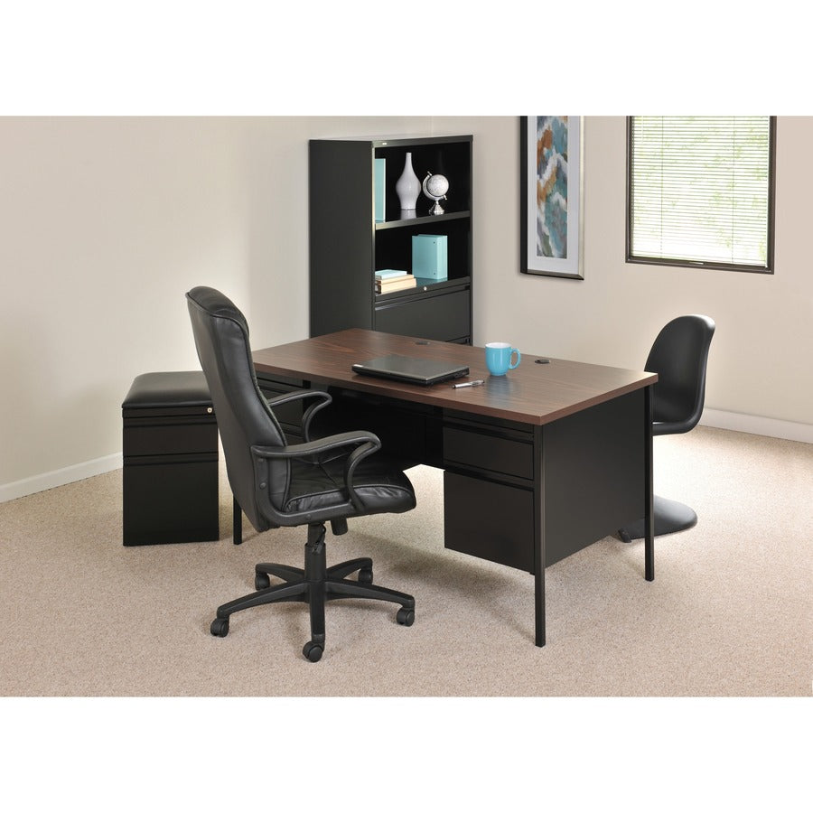 Lorell Fortress Series Double-Pedestal Desk