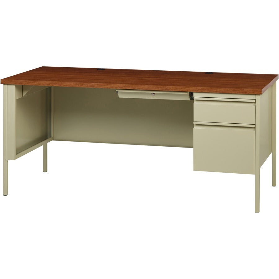Lorell Fortress Series 66" Right-Pedestal Desk