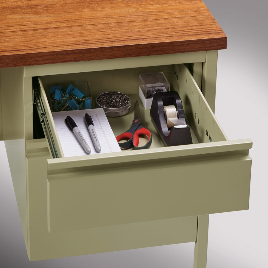 Lorell Fortress Series 48" Right Single-Pedestal Desk