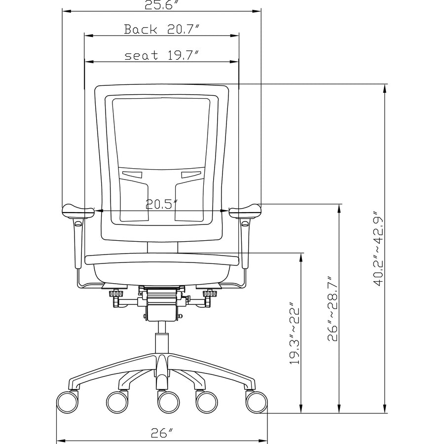 Lorell High-Back Mesh Chair