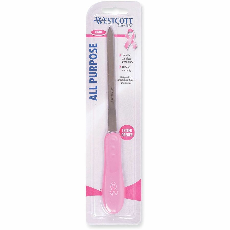 Westcott Pink Ribbon 9" Letter Opener