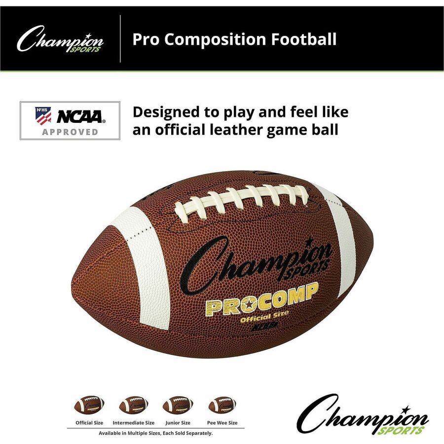 Champion Sports Official Size Pro Composition Football