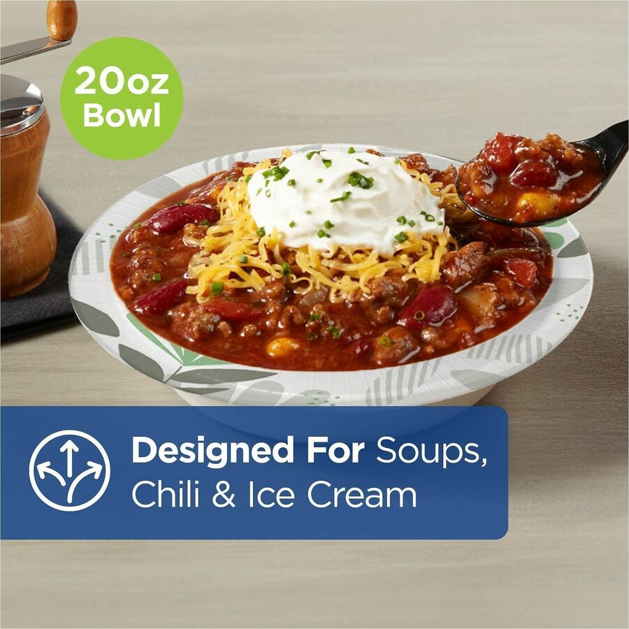 Dixie Ultra® Pathways 20 oz Heavyweight Paper Bowls by GP Pro