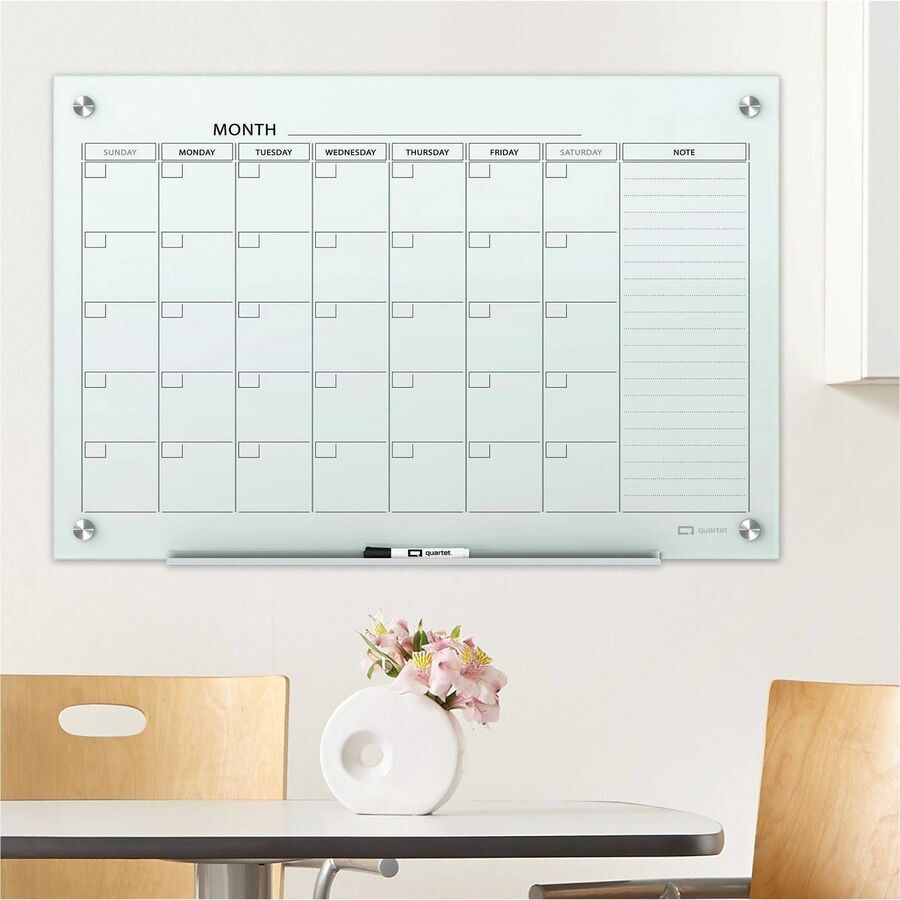Quartet Infinity Magnetic Glass Dry-Erase Calendar Board