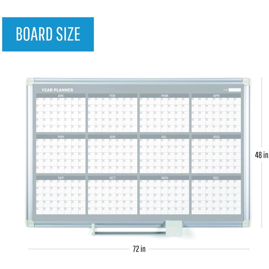 MasterVision Bi-silque 12-Month Yearly Magnetic Dry Erase Planners