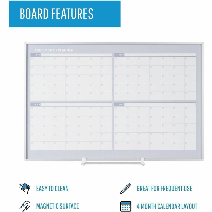 MasterVision 4-Month Magnetic Dry-Erase Planner