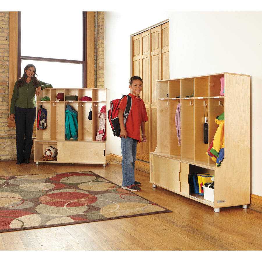 Jonti-Craft TrueModern 5-space Metal Coat Hook Cubbie Locker