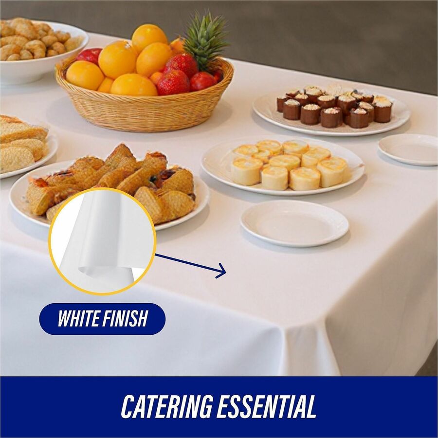 Genuine Joe Banquet-Size Plastic Tablecover
