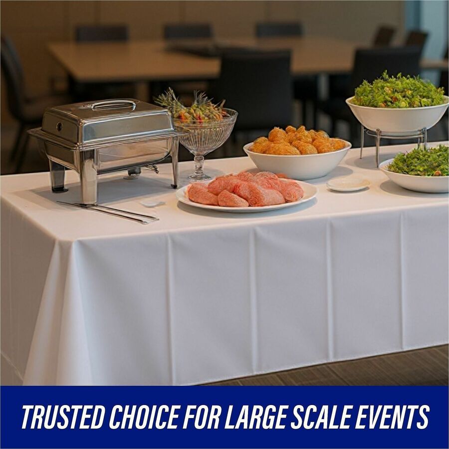 Genuine Joe Banquet-Size Plastic Tablecover