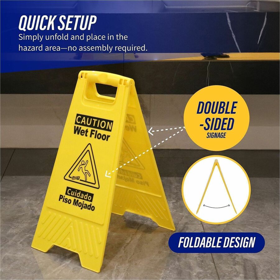Genuine Joe Universal Graphic Wet Floor Sign