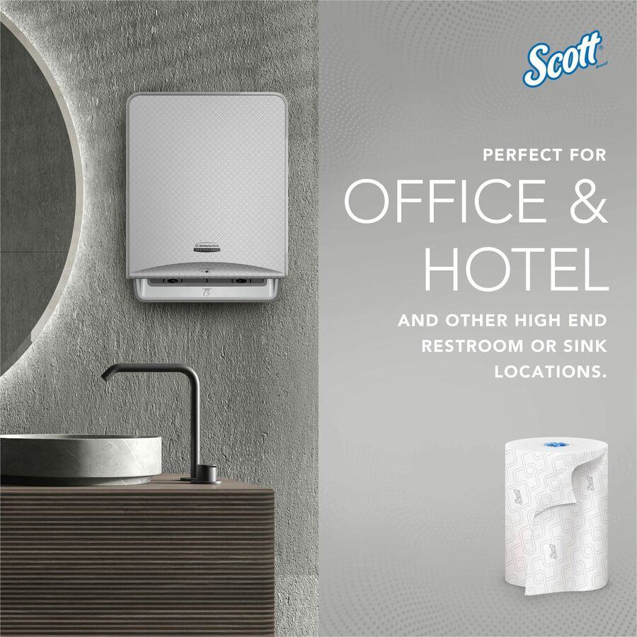 Scott Pro High-Capacity Hard Roll Towels with Elevated Design and Absorbency Pockets
