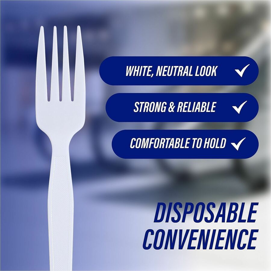 Genuine Joe Medium-Heavyweight Plastic Forks