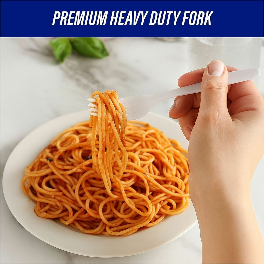 Genuine Joe Medium-Heavyweight Plastic Forks