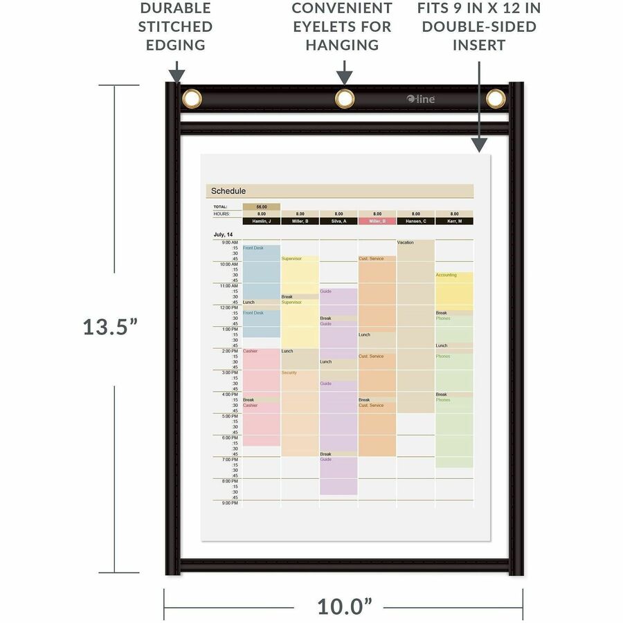 C-Line Heavy-Duty Super-Heavyweight Plus Stitched Shop Ticket Holders - 9" x 12"