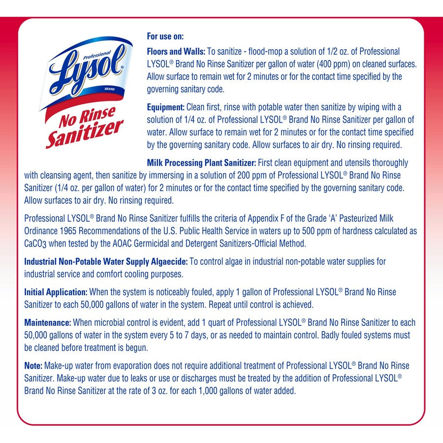 Professional Lysol No Rinse Sanitizer