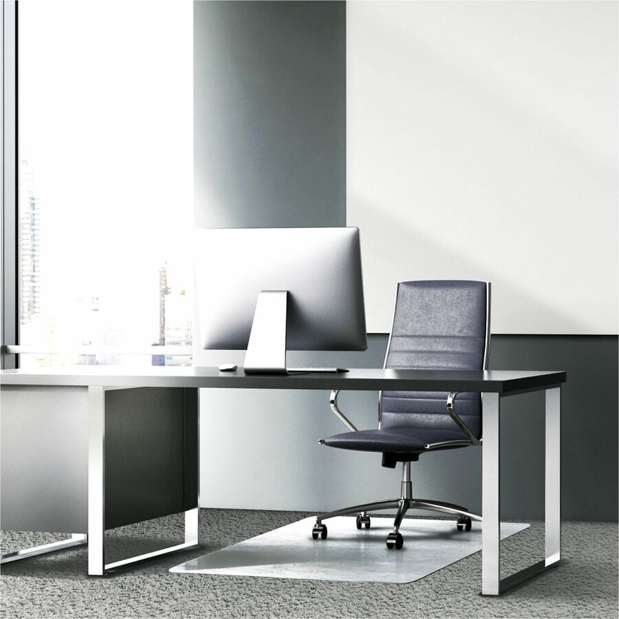 Floortex Heavy-Duty Glass Chair Mat for Hard Floors & Carpets - 36" x 48"