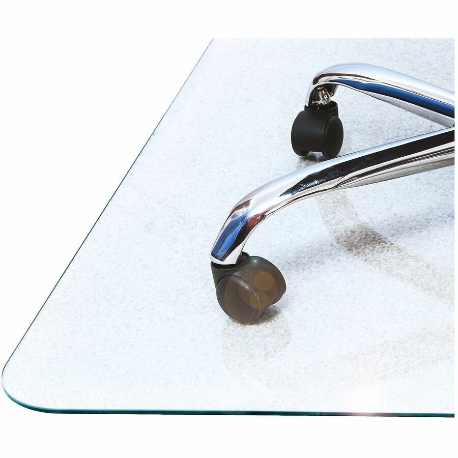 Floortex Heavy-Duty Glass Chair Mat for Hard Floors & Carpets - 40" x 53"