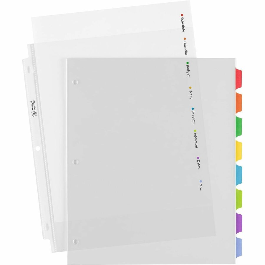 Avery Clear Easy View Durable Plastic Dividers