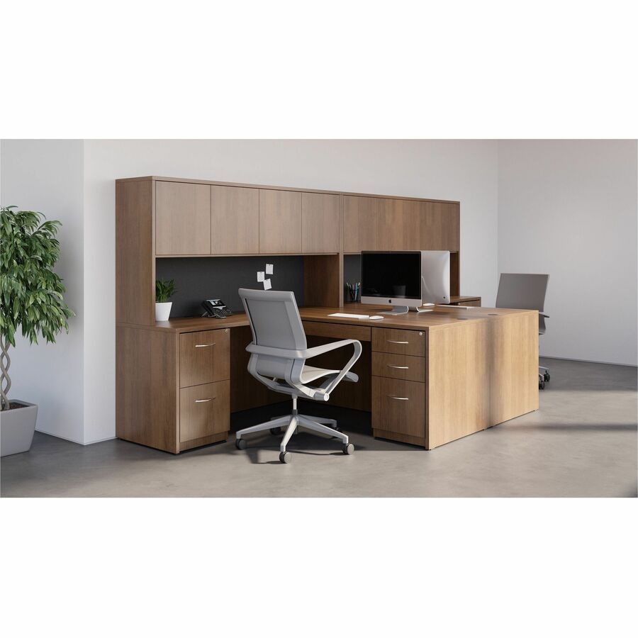 Lorell Essentials Series Stack-on Hutch with Doors