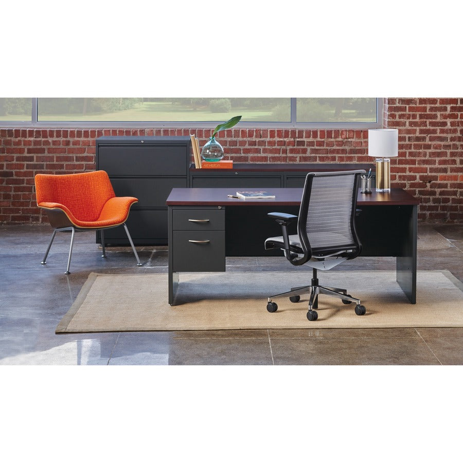 Lorell Fortress Modular Series Left-Pedestal Desk