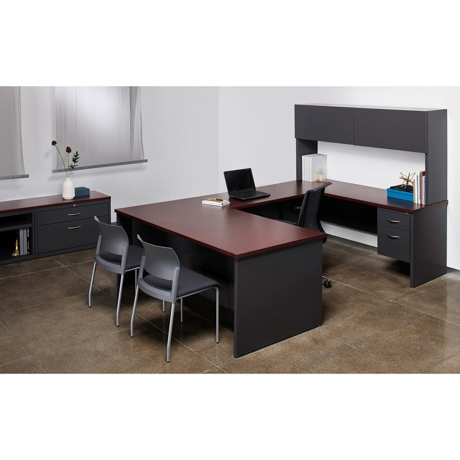 Lorell Fortress Modular Series Left-Pedestal Desk