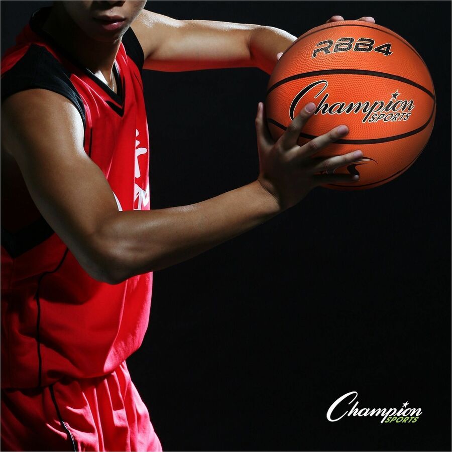 Champion Sports Intermediate Rubber Basketball Orange
