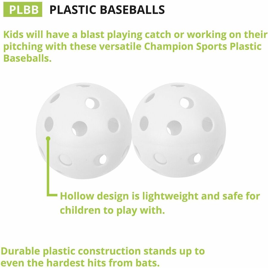Champion Sports Plastic Baseball