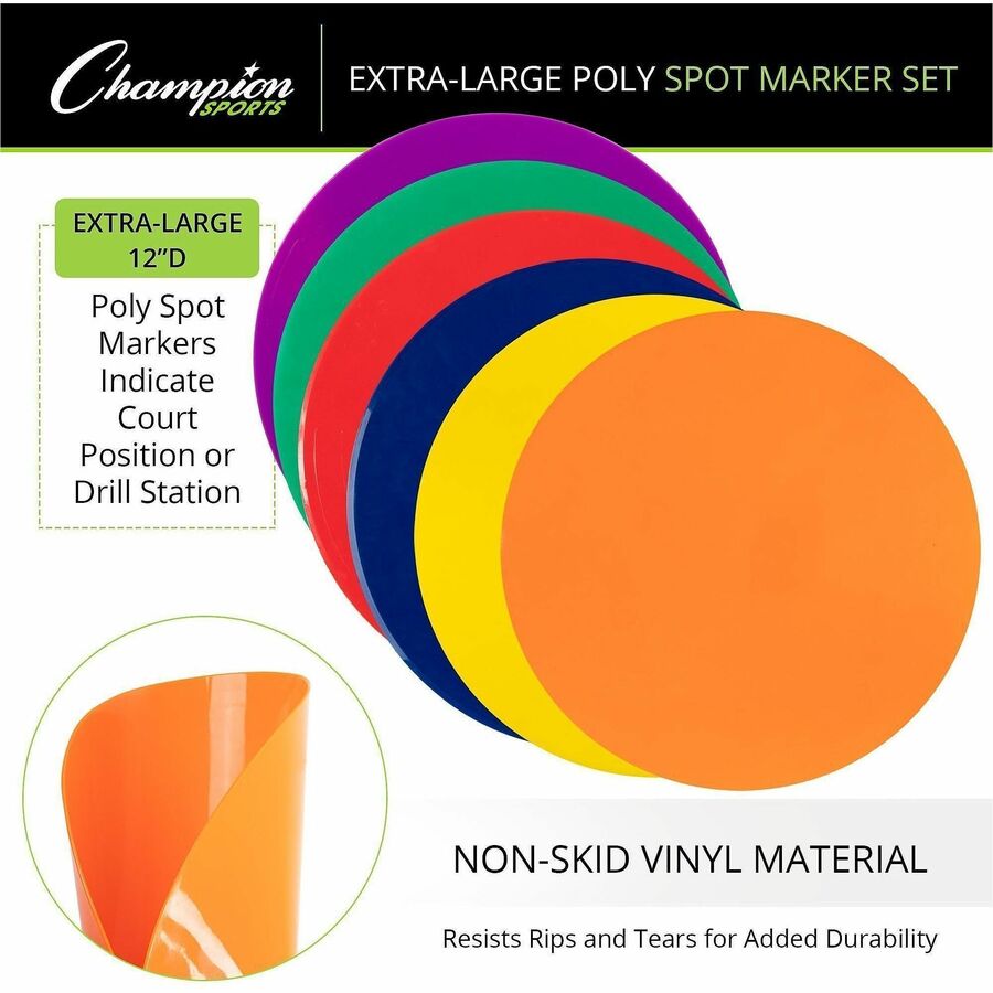 Champion Sports Extra Large Poly Spot Marker Set