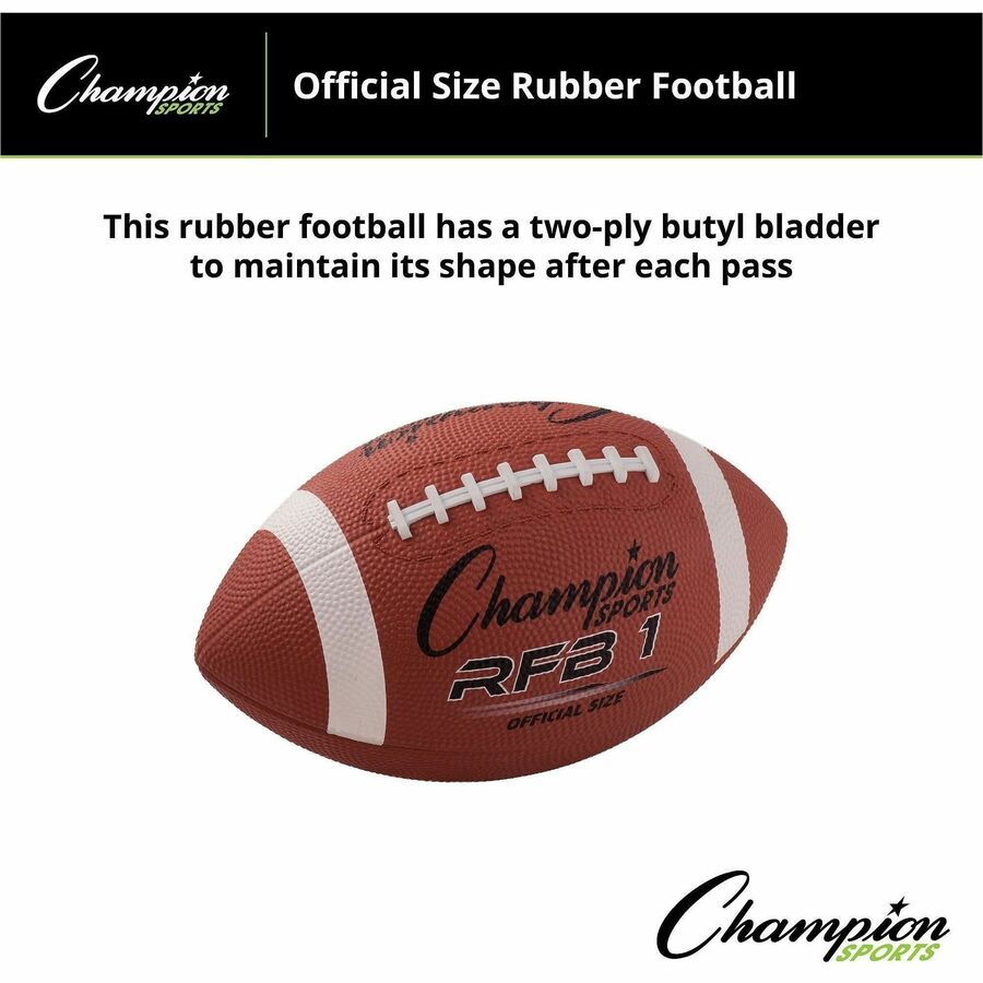 Champion Sports Official Size Rubber Football