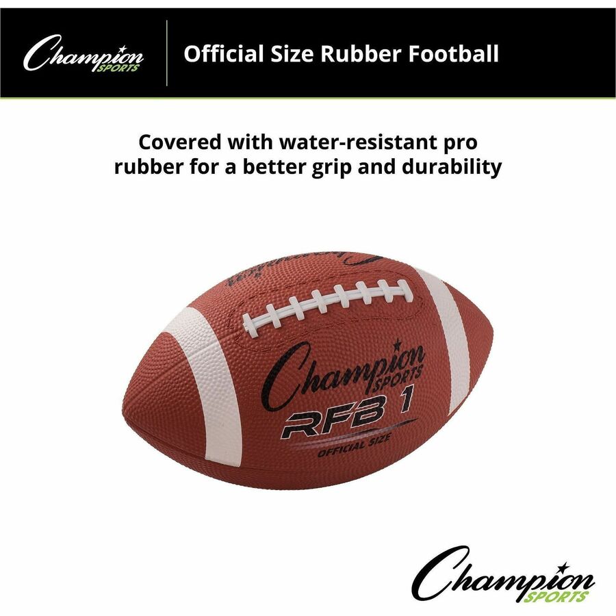 Champion Sports Official Size Rubber Football