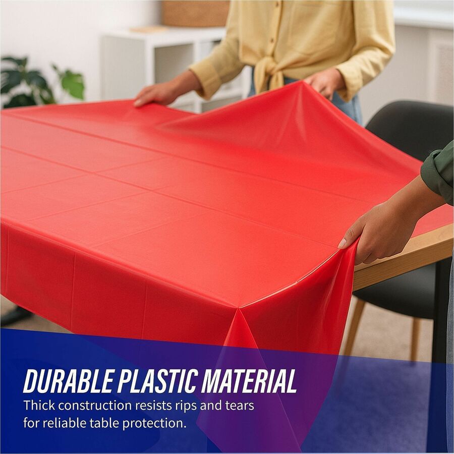Genuine Joe Plastic Rectangular Table Covers