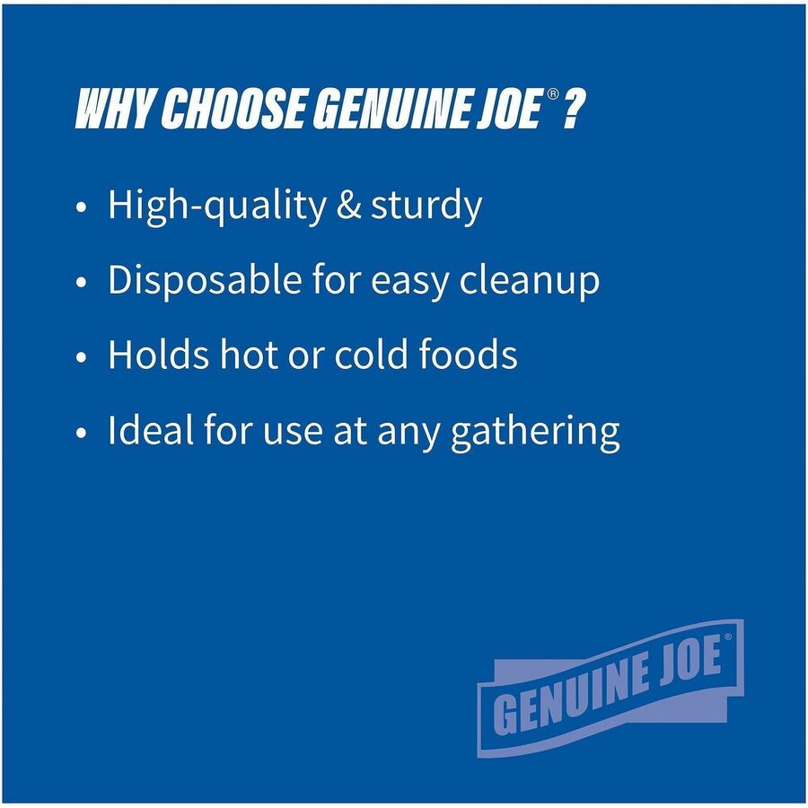 Genuine Joe 12 oz Reusable Plastic Bowls