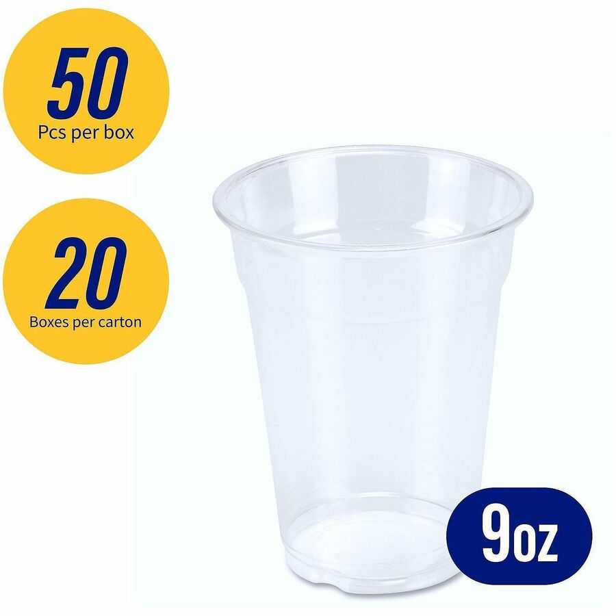 Genuine Joe 9 oz Clear Plastic Cups