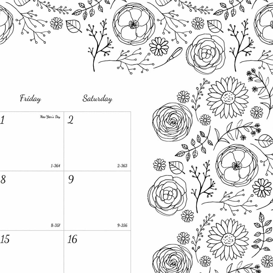 Blueline DoodlePlan Desk Pad - Botanica
