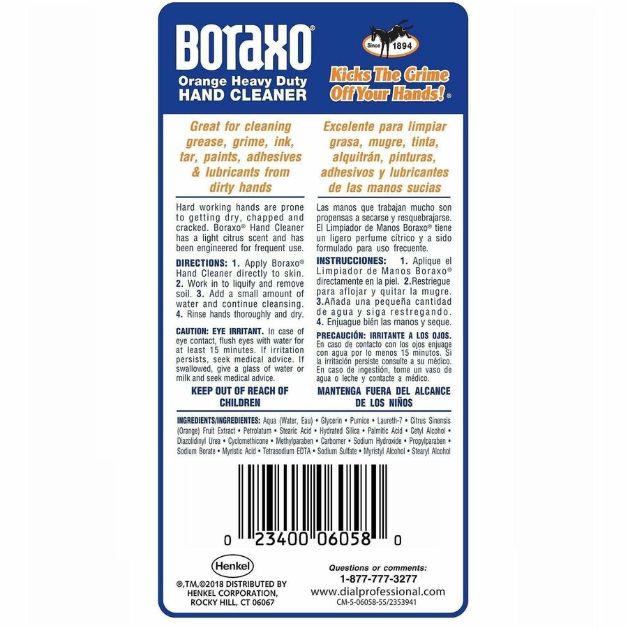 Boraxo 3L Orange Heavy-Duty Hand Cleaner with Scrubbers