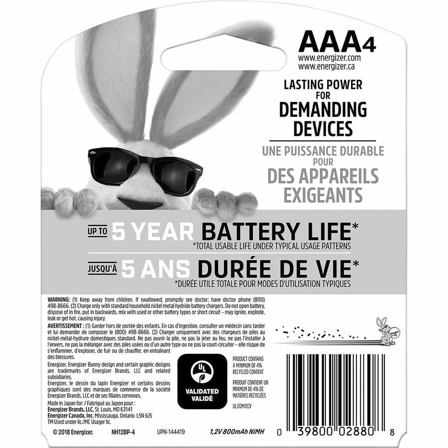 Energizer Recharge Power Plus Rechargeable AAA Battery 4-Packs