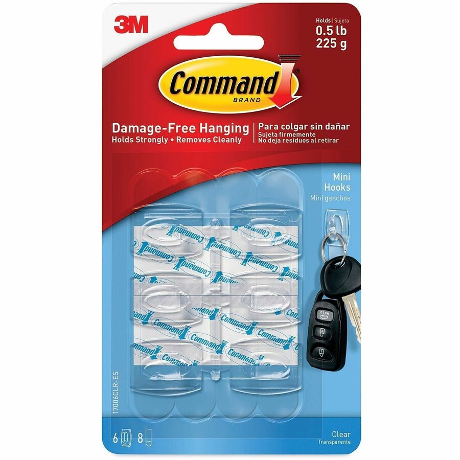 Command .5 lb. Clear Mini Hooks