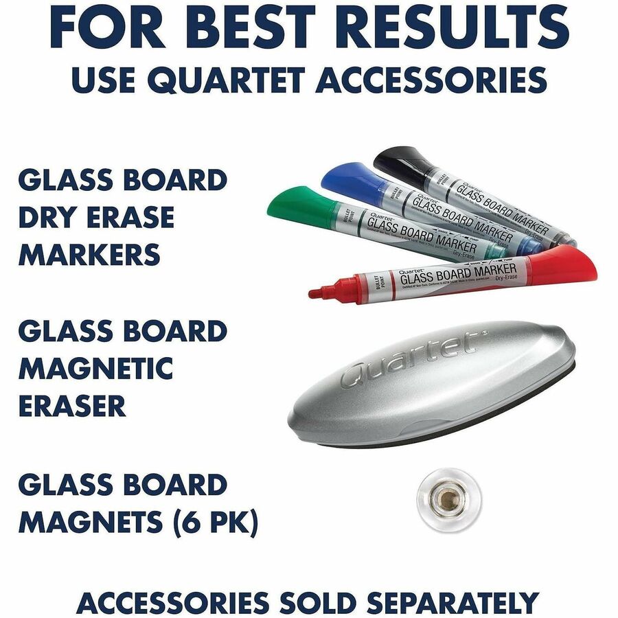 Quartet InvisaMount Magnetic Glass Dry-Erase Board