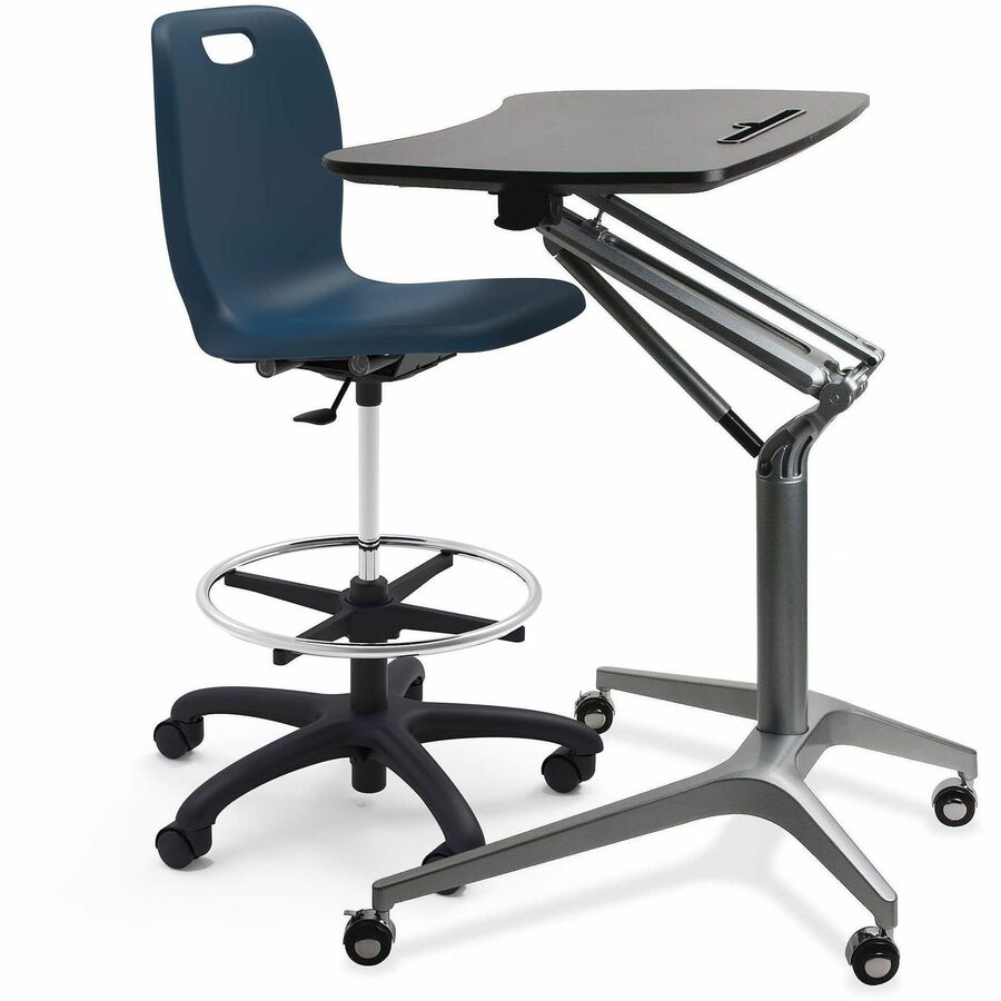Lorell Gas Lift Height-Adjustable Mobile Desk