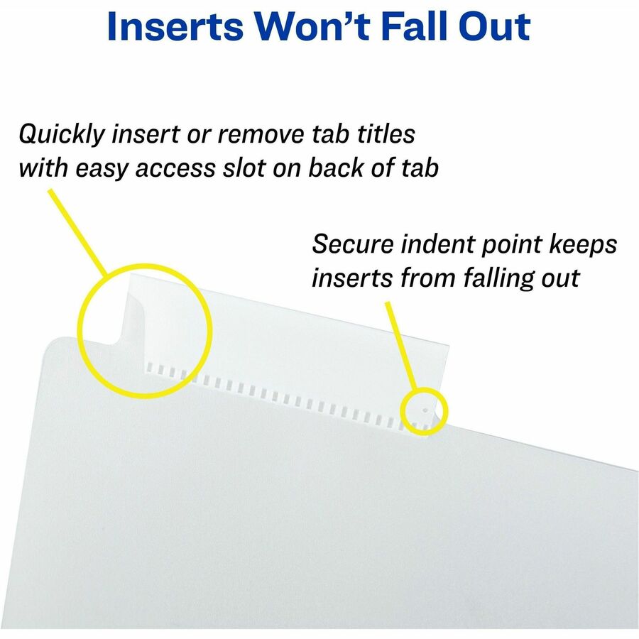 Avery® Big Tab Plastic Dividers with Pockets, 5-Tab (07714