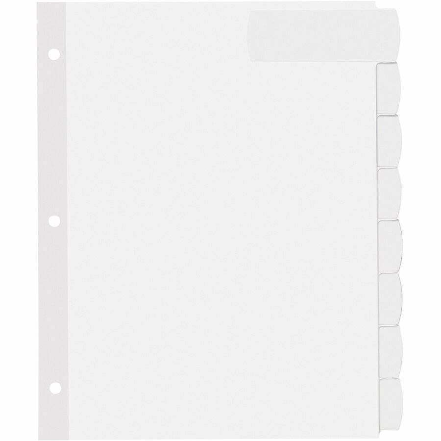 Avery® Big Tab Printable Large White Dividers with Easy Peel, 8 Tabs