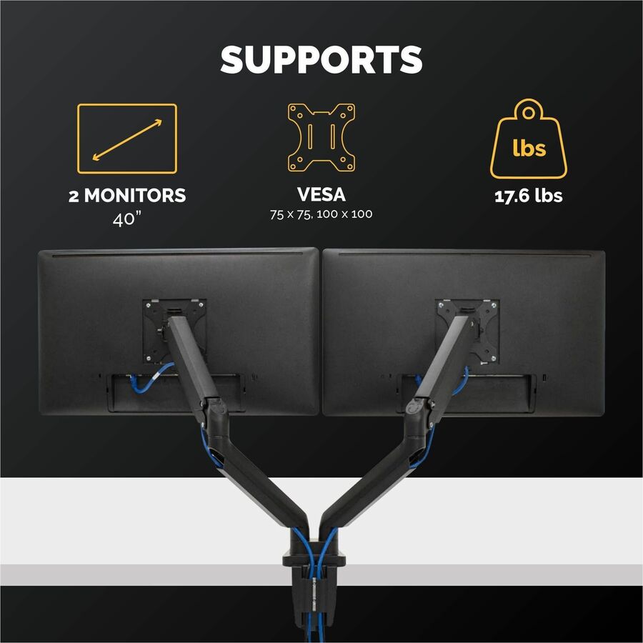 Fellowes Platinum Mounting Arm for Monitor - Black