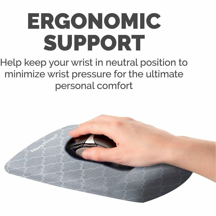 Fellowes PlushTouch Microban Mouse Pad Wrist Rest