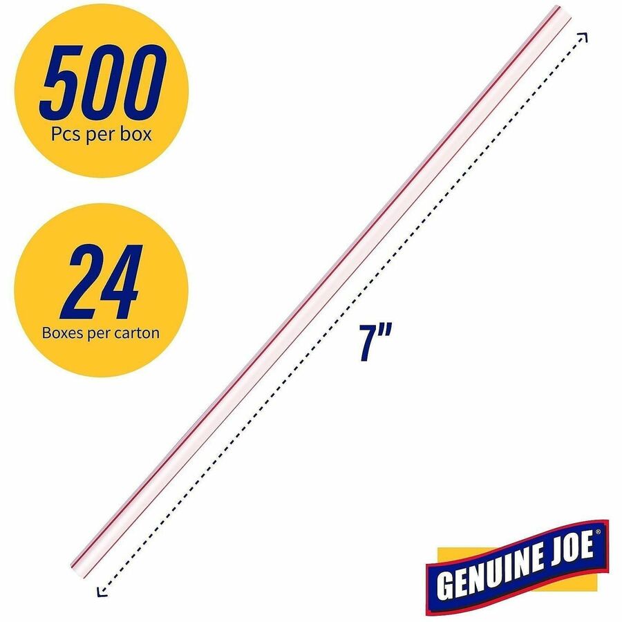 Genuine Joe Jumbo Striped Straws